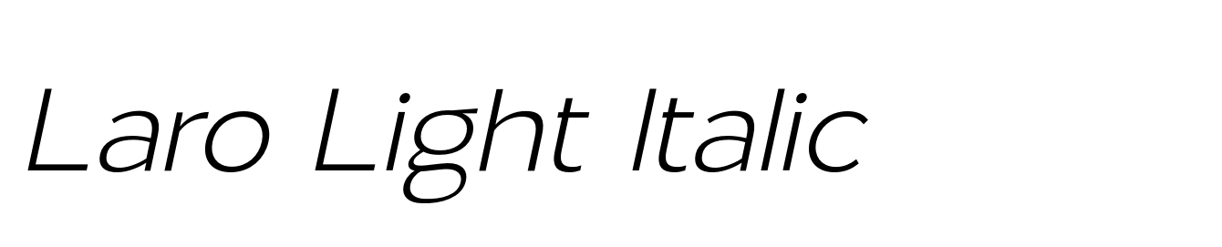 Laro Light Italic